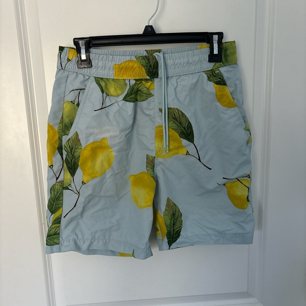 Original Use Lemon Leaf Print Board Shorts
